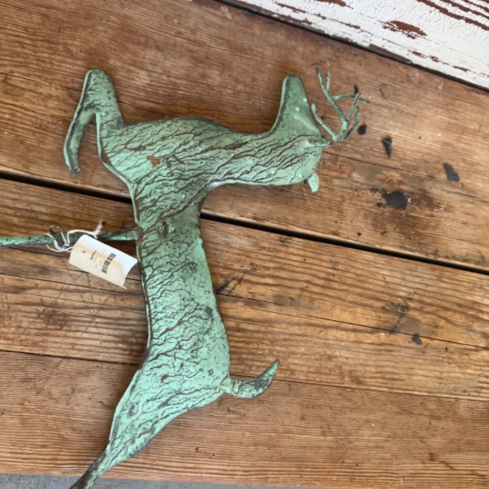 NWT Flawed  Anthropologie  Terrain  Verdigris Stag Tree Topper